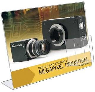 Porte-visuel incliné et porte-brochure plexi sens