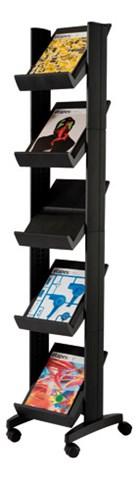 Présentoir mobile universel compact noir - - Prése