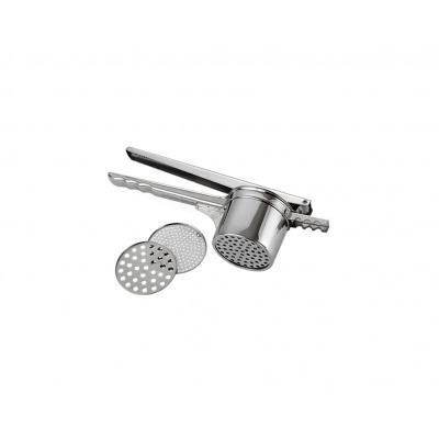 Presse purée à levier en inox + 3 grilles - Tellie