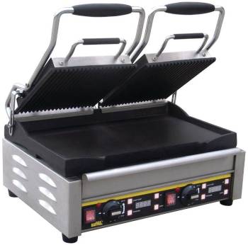 Grill de Contact Double - Rainuré/Lisse - Numériqu
