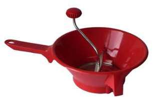 Passe-légumes 24cm 2 grilles Rouge Cerise - Guillo