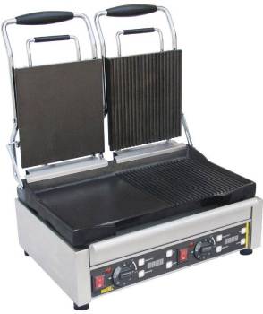 Grill de Contact Double - Droite Rainuré - Gauche