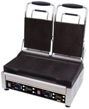 Grill de Contact Double - Rainuré - Numérique - 48