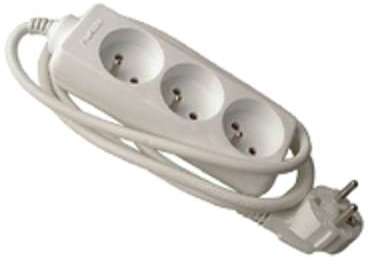 Multiprise 3 prises électrique 2 pôles terre 3 prises Multiprise 3 prises électrique