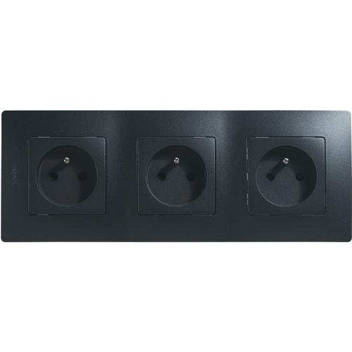 NILOE KIT TRIPLE PRISE DE COURANT 2 POLES + TERRE