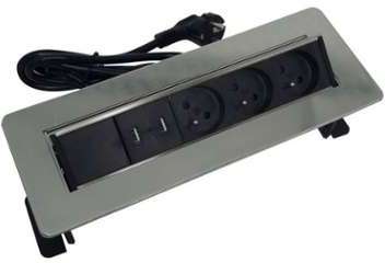 OTIO Bloc prise encastrable pivotant 3x16A avec 2x