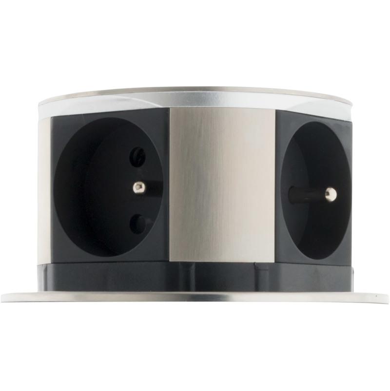Bloc escamotable compact 16A 4 prises 2P+T - finit