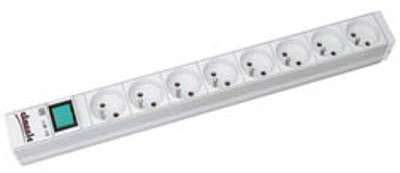 Multprise 19 1U 8 prises interrupteur montage horizontal Multprise 19 1U 8 prises interrupteur