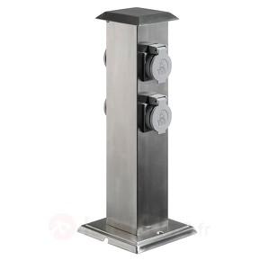 Colonne en inox dotée de 4 prises électriques