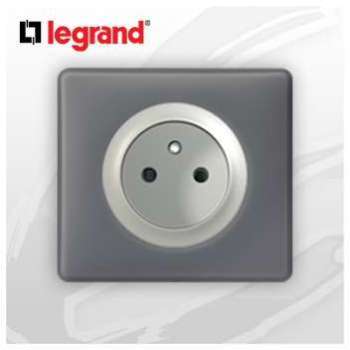 Prise 2P T complete Legrand Celiane Schiste Poudré Prise 2P T complete Legrand