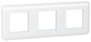 Plaque LEGRAND Mosaic 3 postes horizontale blanc