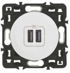 Prise double chargeur usb LEGRAND Céliane Blanc co