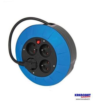 Rallonge sur enrouleur compact 4 prises 5 m