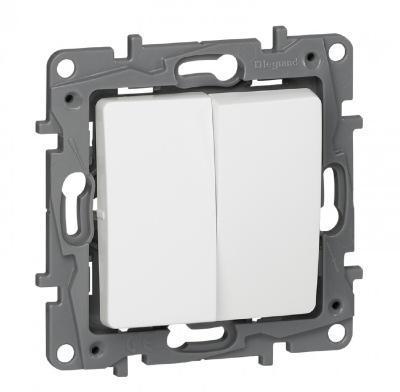 Double poussoir LEGRAND Niloé blanc