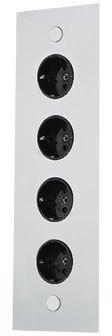 Bloc 4ST 320 4 prises d angle avec terre - inox Bloc 4ST 320 4 prises d angle