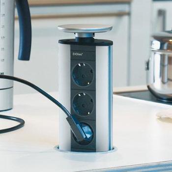 Evoline Powerport 3 ST - 3 prises - aluminium Evoline Powerport 3 ST - 3