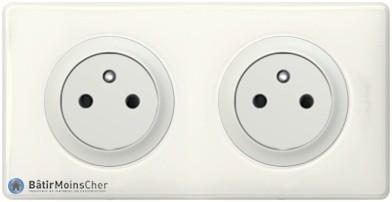 LEGRAND - Double prise Surface Céliane blanc - Pla