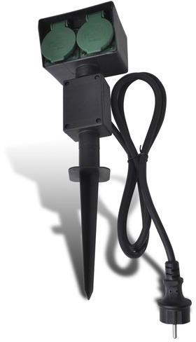 VidaXL Piquet de jardin 2 prises
