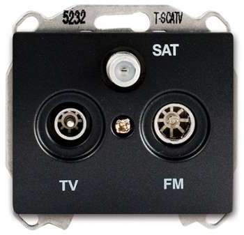 Siemens - Prise TV/FM/SAT Anthracite Delta IRIS