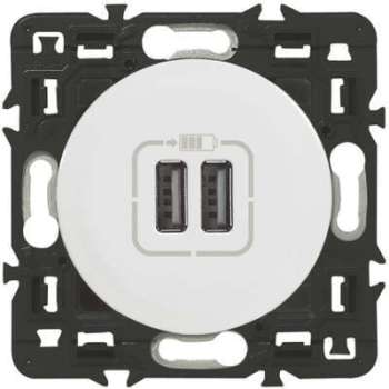 CELIANE DOUBLE USB BLANC - LEGRAND CELIANE DOUBLE USB BLANC -