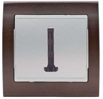 Siemens - Prise Téléphone Silver Delta Iris Plaque Siemens - Prise Téléphone