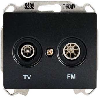 Siemens - Prise TV/FM Anthracite Delta IRIS SIEMEN