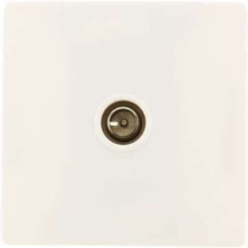 Prise TV 9 52 vis griffes Diwone Blanc Prise TV 9 52 vis griffes