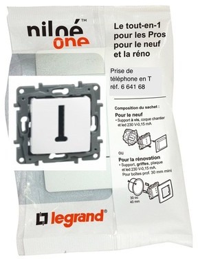LEGRAND - Prise de téléphone en T Niloé One - Pur