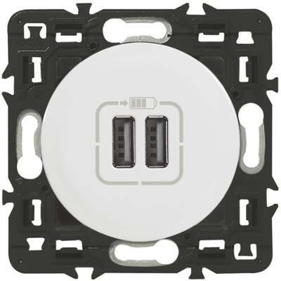 CELIANE DOUBLE USB BLANC - LEGRAND