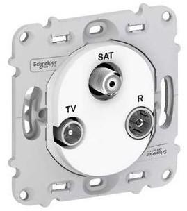 Prise TV R SAT Schneider Ovalis Sans Plaque - SCHNEIDER Prise TV R SAT Schneider Ovalis