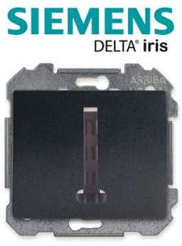 Siemens - Prise téléphone Anthracite Delta IRIS