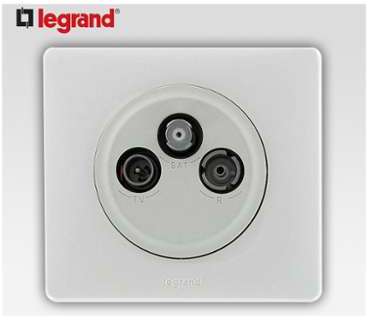 Prise tv sat Legrand celiane blanc complet avec su