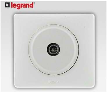 Prise tv simple male Legrand celiane blanc complet