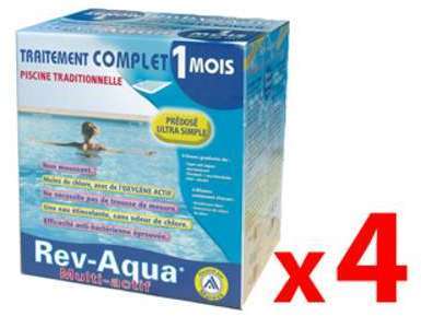 Pack 4 mois traitement Mareva REV-AQUA piscine 30-