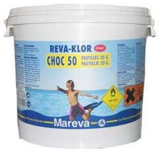 Chlore choc Reva klor 50 - pastille 20 g 5kg