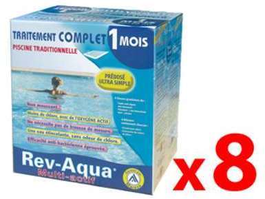 Pack 8 mois traitement Mareva REV-AQUA piscine 60-