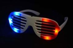 Lunettes à grilles lumineuses Bleu Blanc Rouge Lunettes à grilles lumineuses
