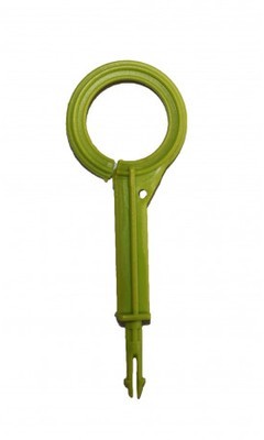 Attaches pour tuteurs plastique vert anis (6)