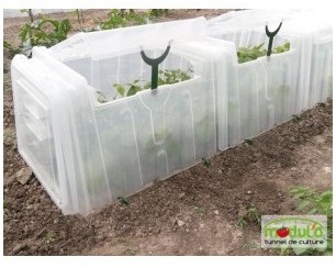 Serre tunnel de culture rigide - Lot de 3 bases +