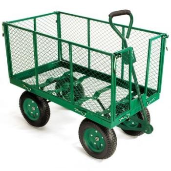 Chariot remorque de jardin en métal capacité 300 k