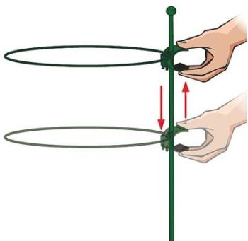 Tuteur 1 support d1m avec un anneau cercle diamèt