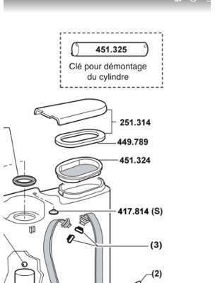 Clé de démontage du cylindre Berthoud