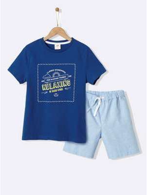 Pyjashort garçon bleu électrique Pyjashort garçon bleu électrique