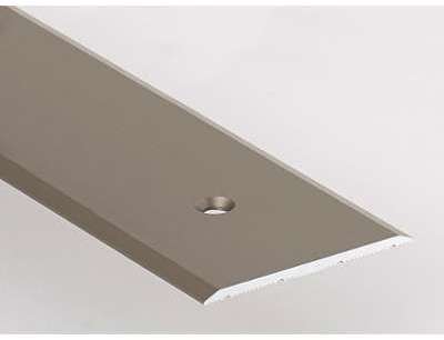 Seuil de porte plat percé en aluminium titane 40 m