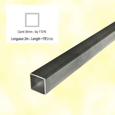 Tube carré lisse lisse tube carré lisse 30x30 2m f