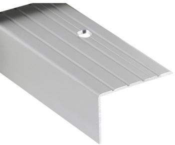 Nez de marches Alu incolore Dessus Striés 40 x 25 mm Nez de marches Alu incolore