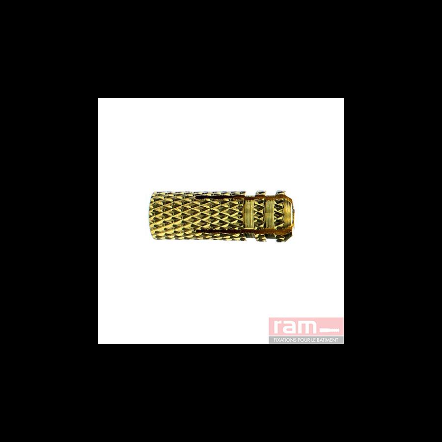 Boîte plastique 25 chevilles laiton diamètre 8 mm