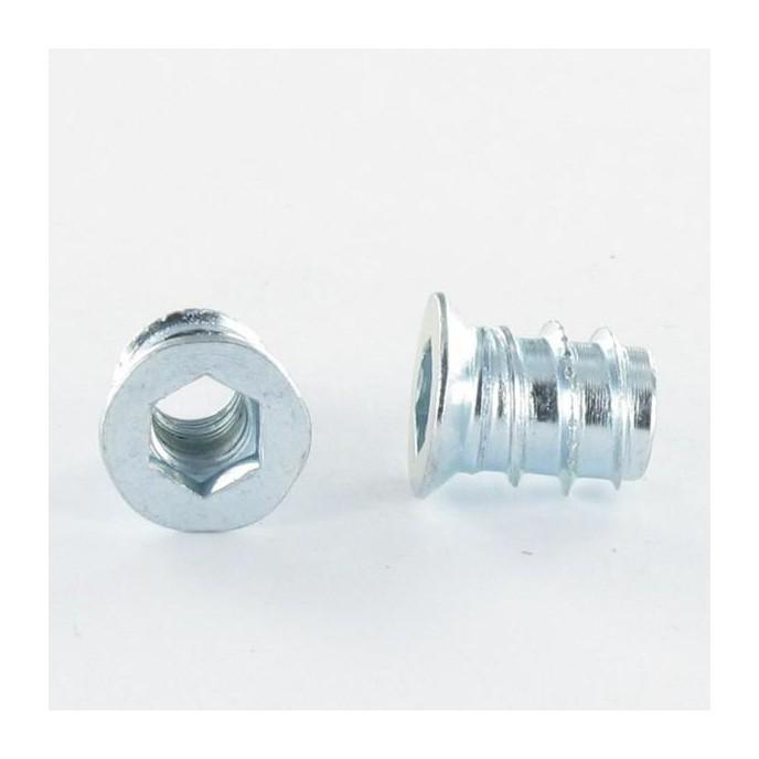 ECROU HEXAGONAL CREUX CLE 6 ZINGUE 12X24 M6 (Unita