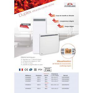 Radiateur à inertie réfractite horizontal 1500W DU