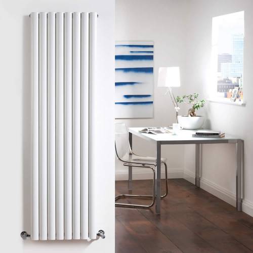 Radiateur Design Eau Chaude Vertical Acier Blanc 1